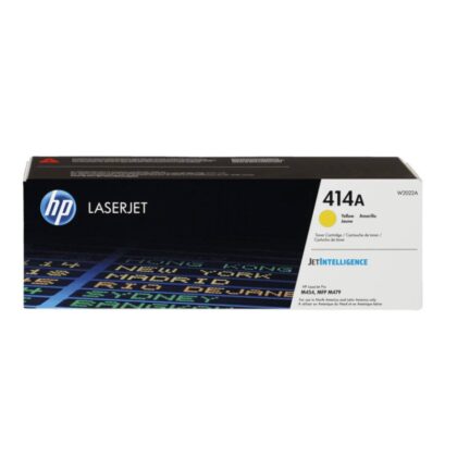 Toner HP 414A-W2022A Amarillo, para impresoras LaserJet Pro serie M454 y M479, Rinde Aproximadamente 2,100 Páginas